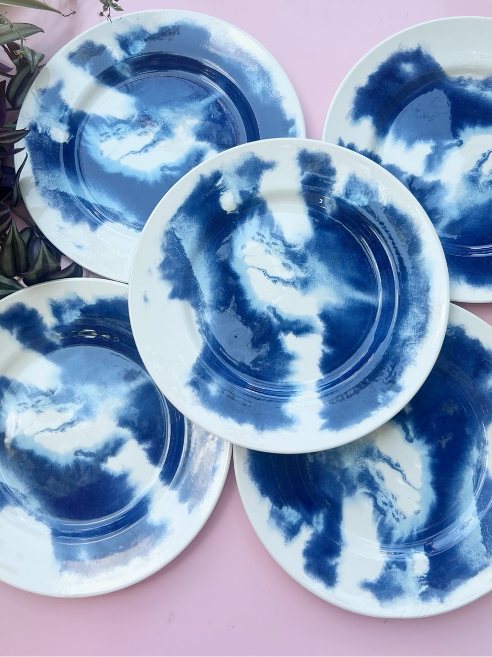 Set of 5 Royal Stafford Dark Matter 11 Inch Dinner Plates